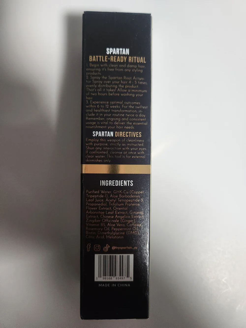 Spartan Root Activator Shampoo, Conditoner And Spray – Black & Yellow